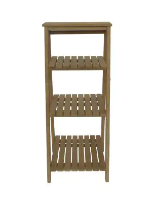 Product image 2 of the product “Ladder Shelf, 121 cm Height | Teak Wood, Natural Finish ”